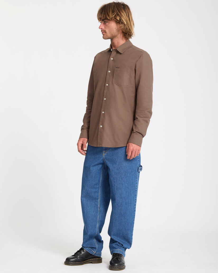 Veeco Oxford-Hemd - Brown Stone