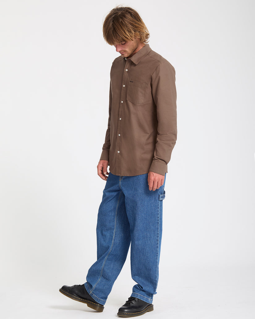 Veeco Oxford-Hemd - Brown Stone