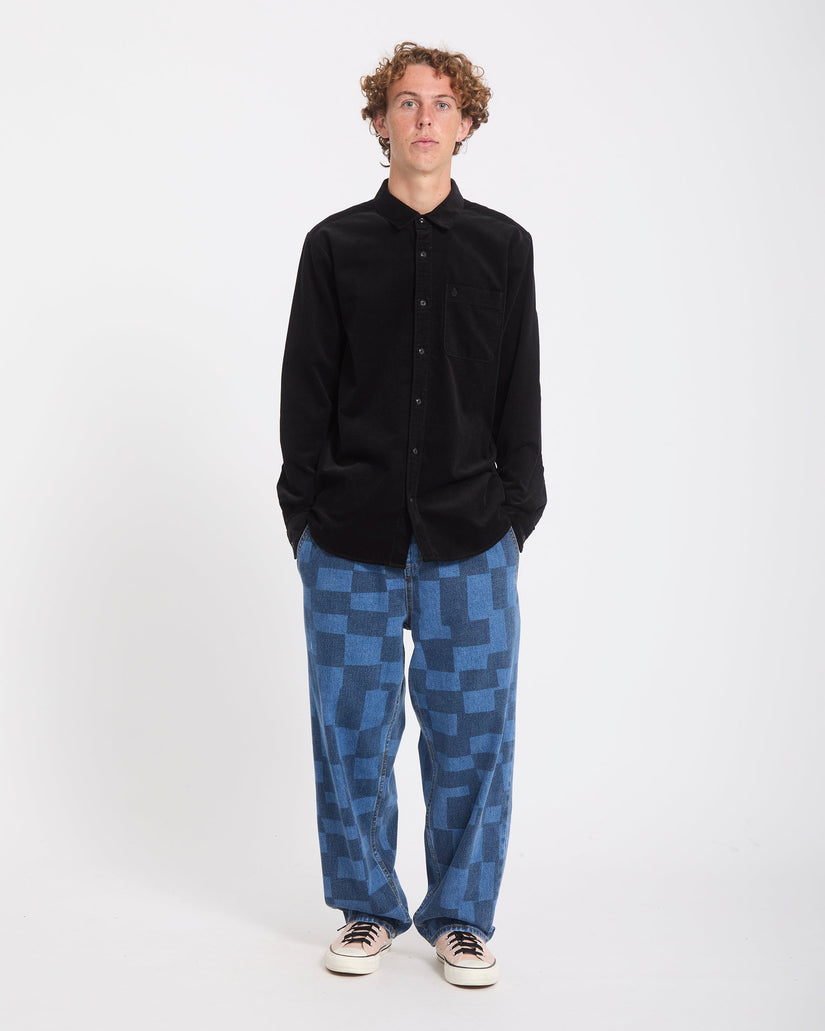 Zander Corduroy Shirt - Black Combo