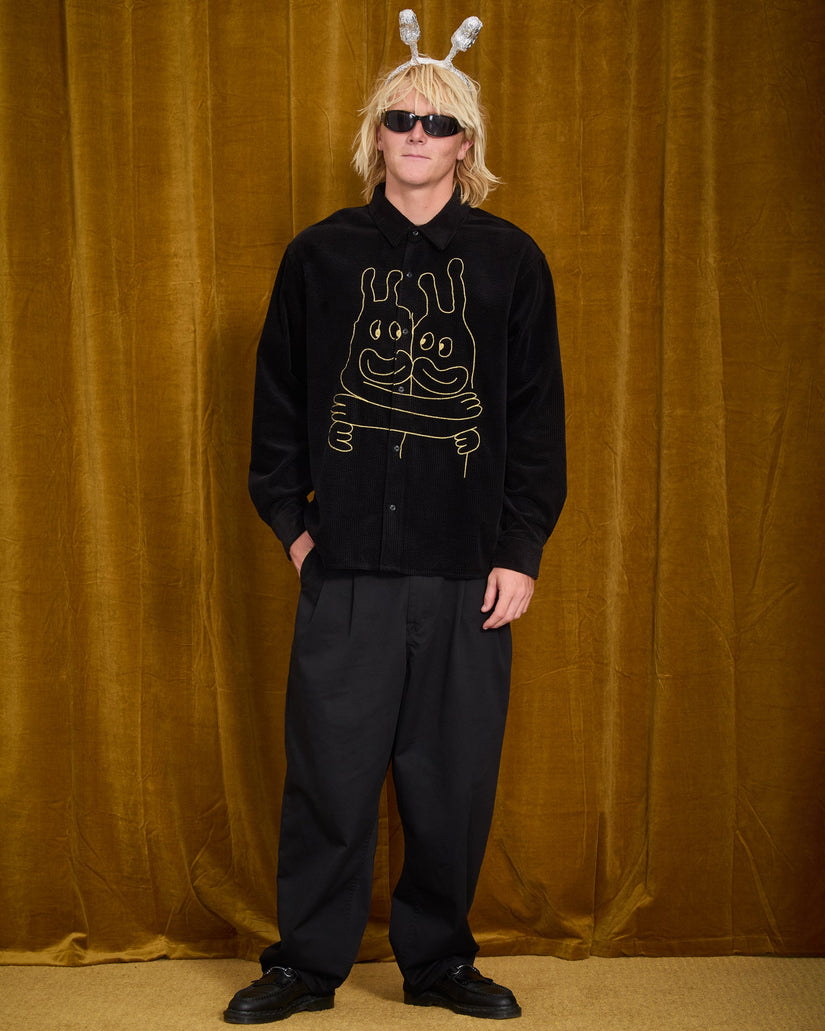 Ozzy Corduroy Shirt - Black