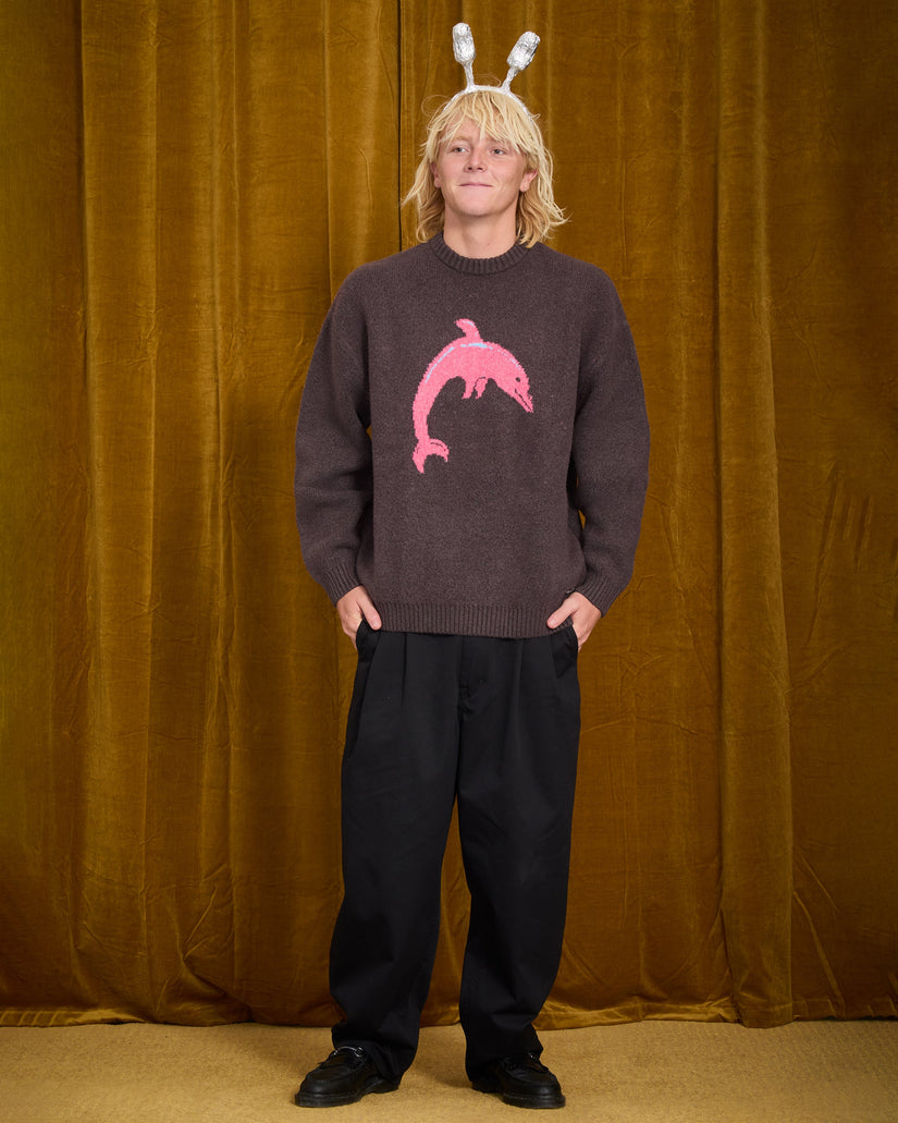 Ozzy Dolphin Sweater - Raisin