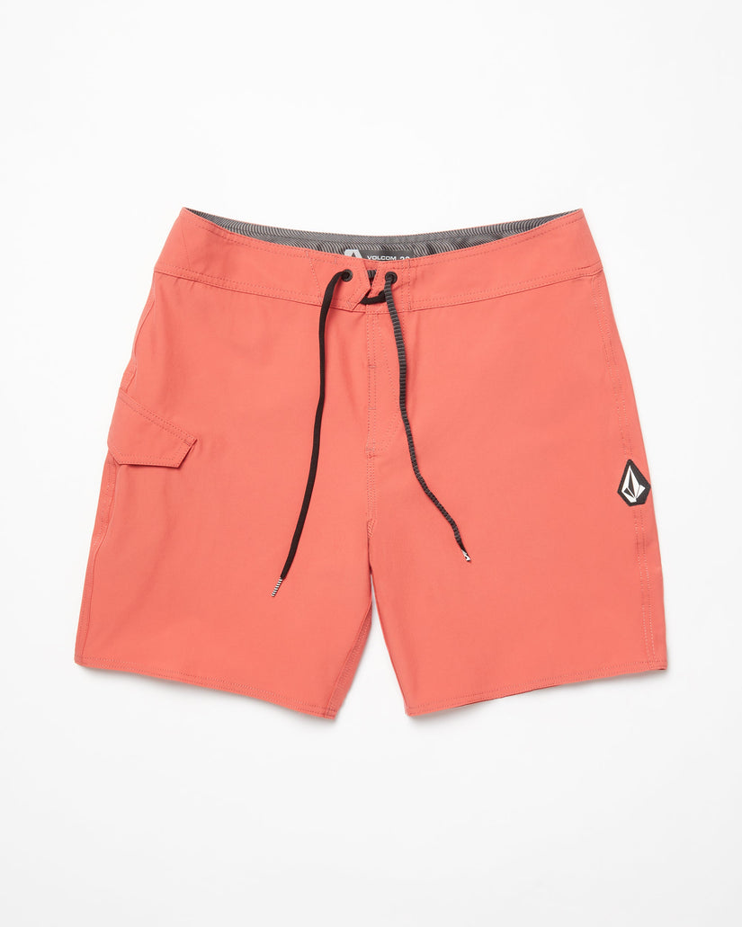 Lido Solid Mod 18" Boardshorts - CRANBERRY