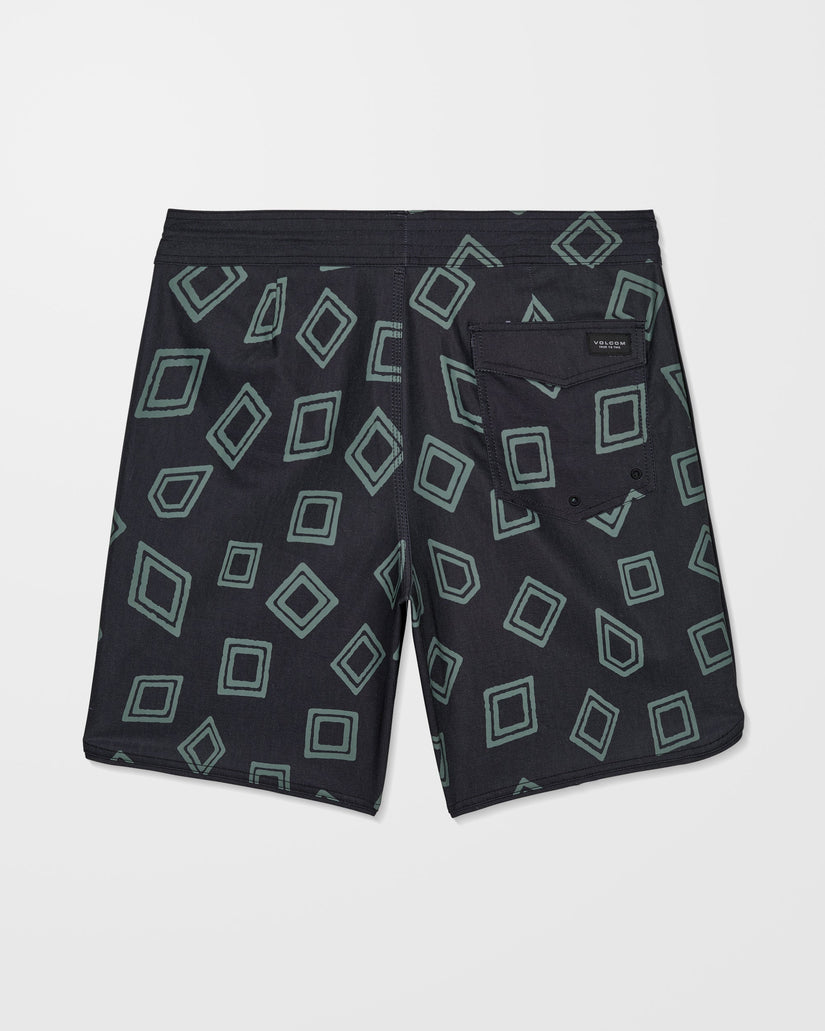 Contact Scallop Stoney 19" Boardshort - Black