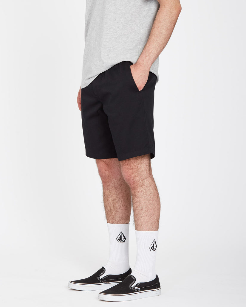 Frickin Elasticated Waist 19" Shorts - BLACK