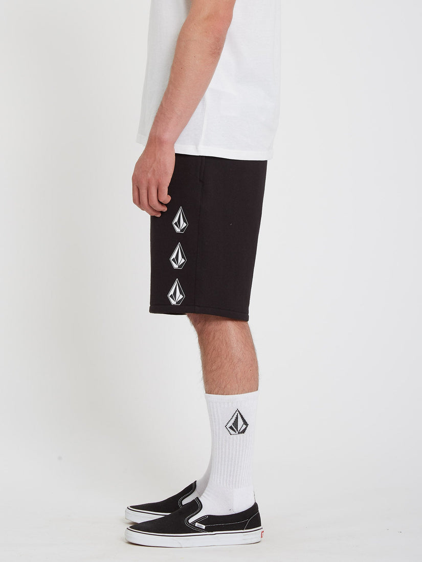 ICONIC STONE FLEECE SHORT (A1032102_BLK) [3]