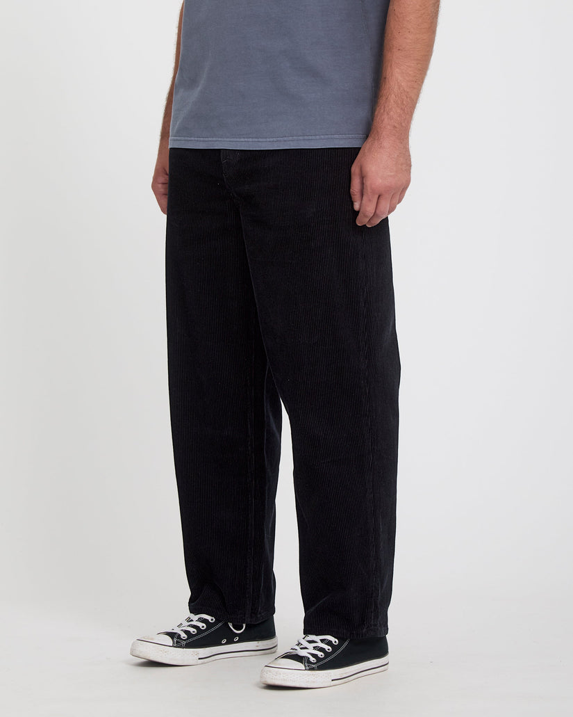 Billow Tapered Corduroy Trousers - Black