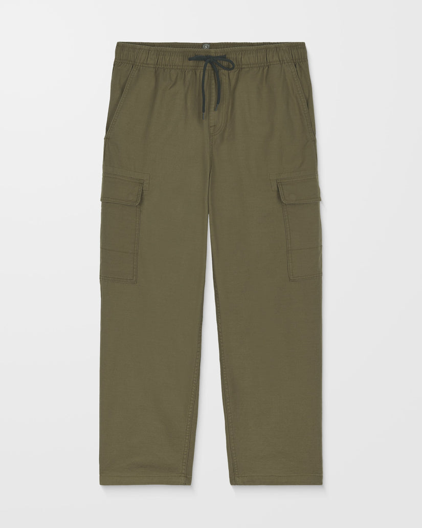 Billow Tapered Elasticated Waist Cargo - Sage Leaf
