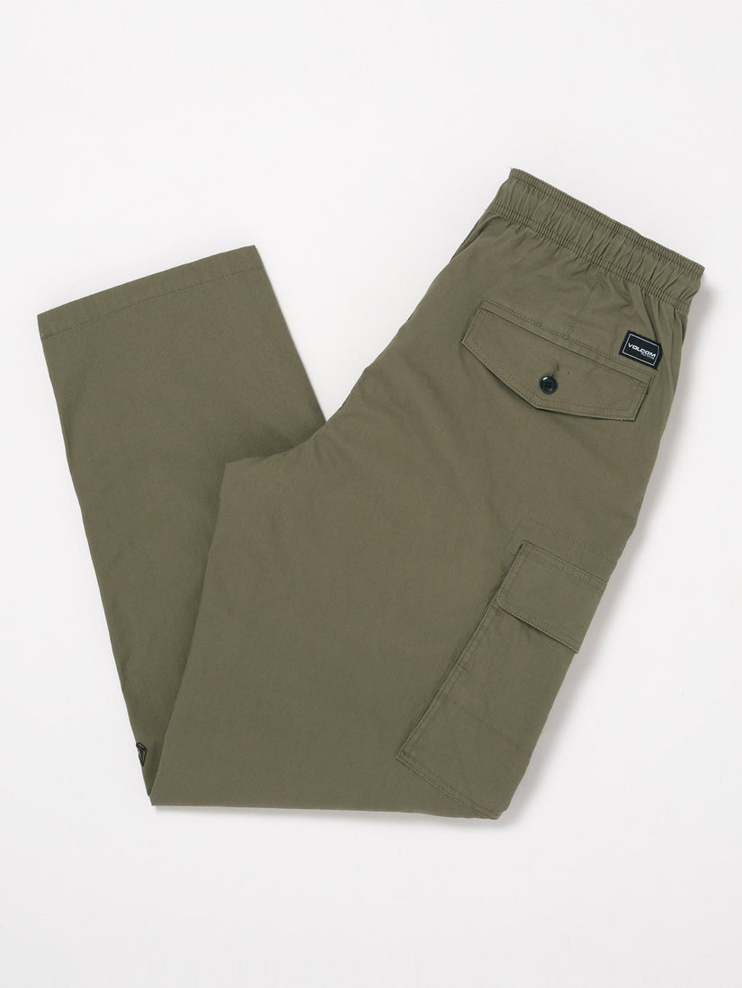 Billow Tapered Elasticated Waist Cargo - WINTERMOSS