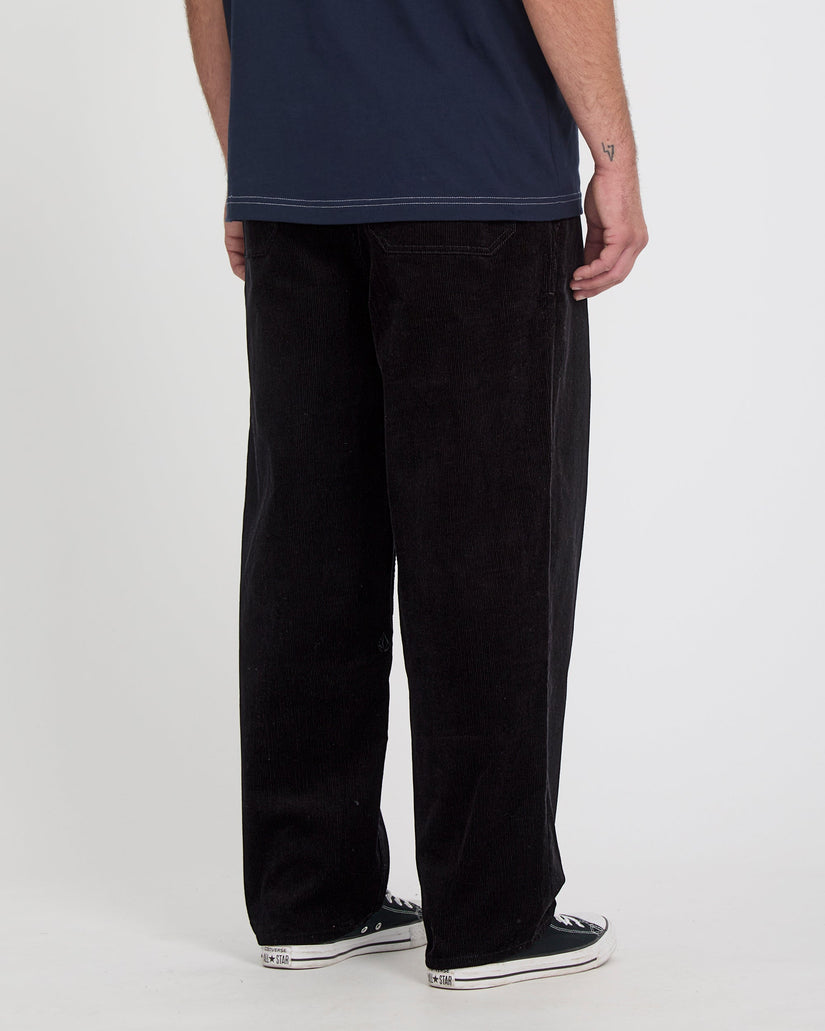 Freazy Loose Corduroy Trousers - Black