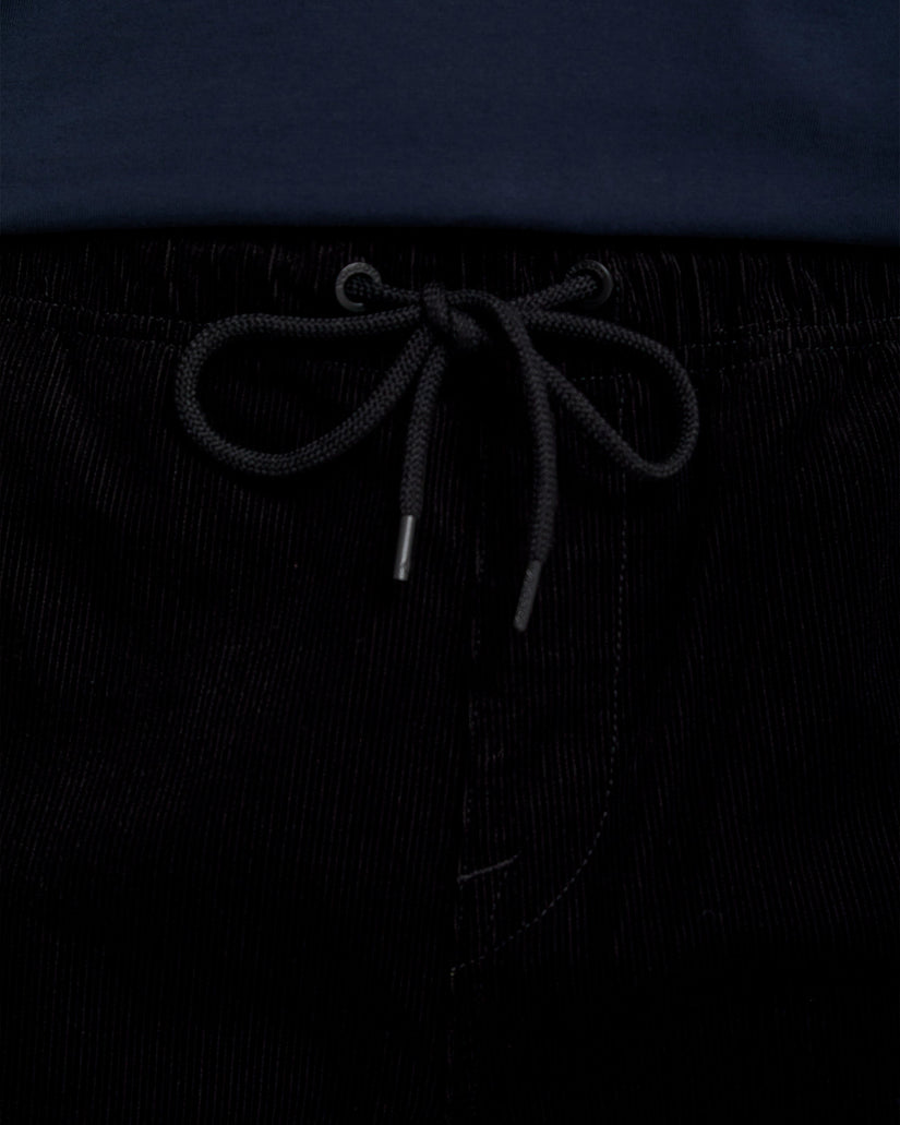 Freazy Loose Corduroy Trousers - Black