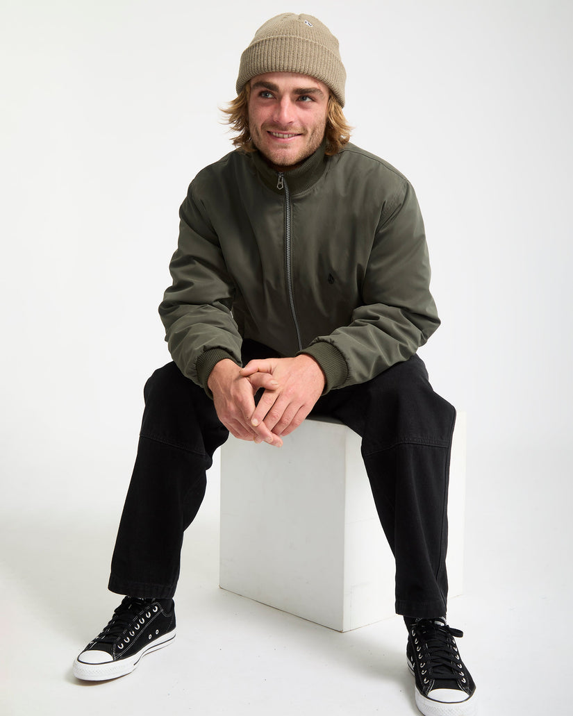 Damerman Bomberjacke - Rinsed Black