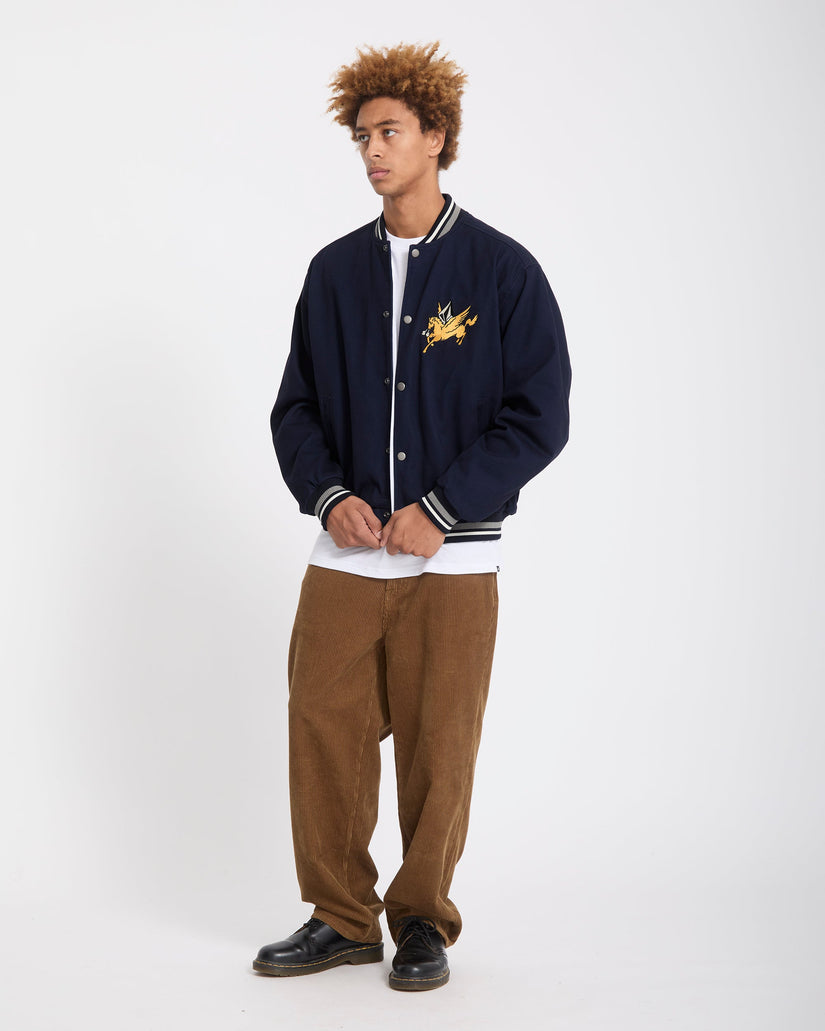 Flying Machines Bomber Jacket - Navy
