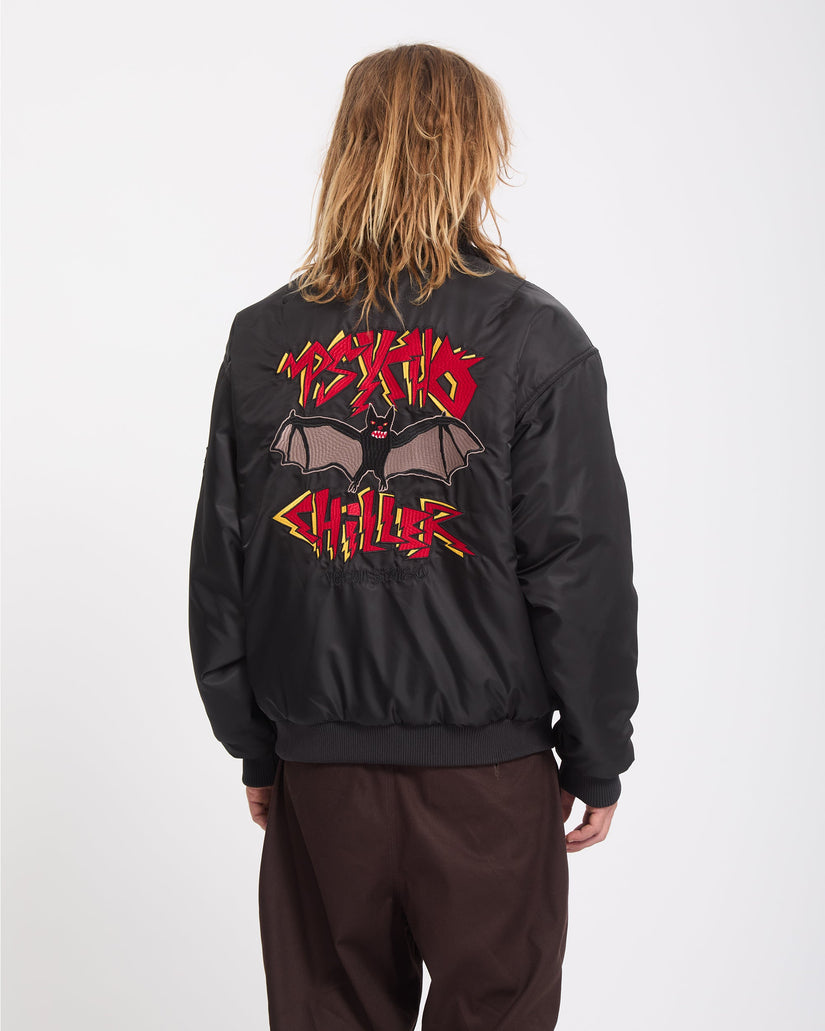Ozzy Reversible Bomber Jacket - Black