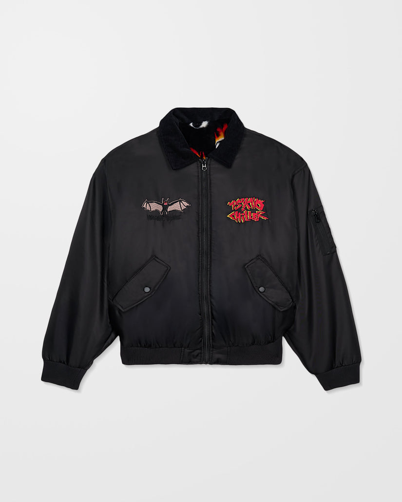 Ozzy Reversible Bomber Jacket - Black