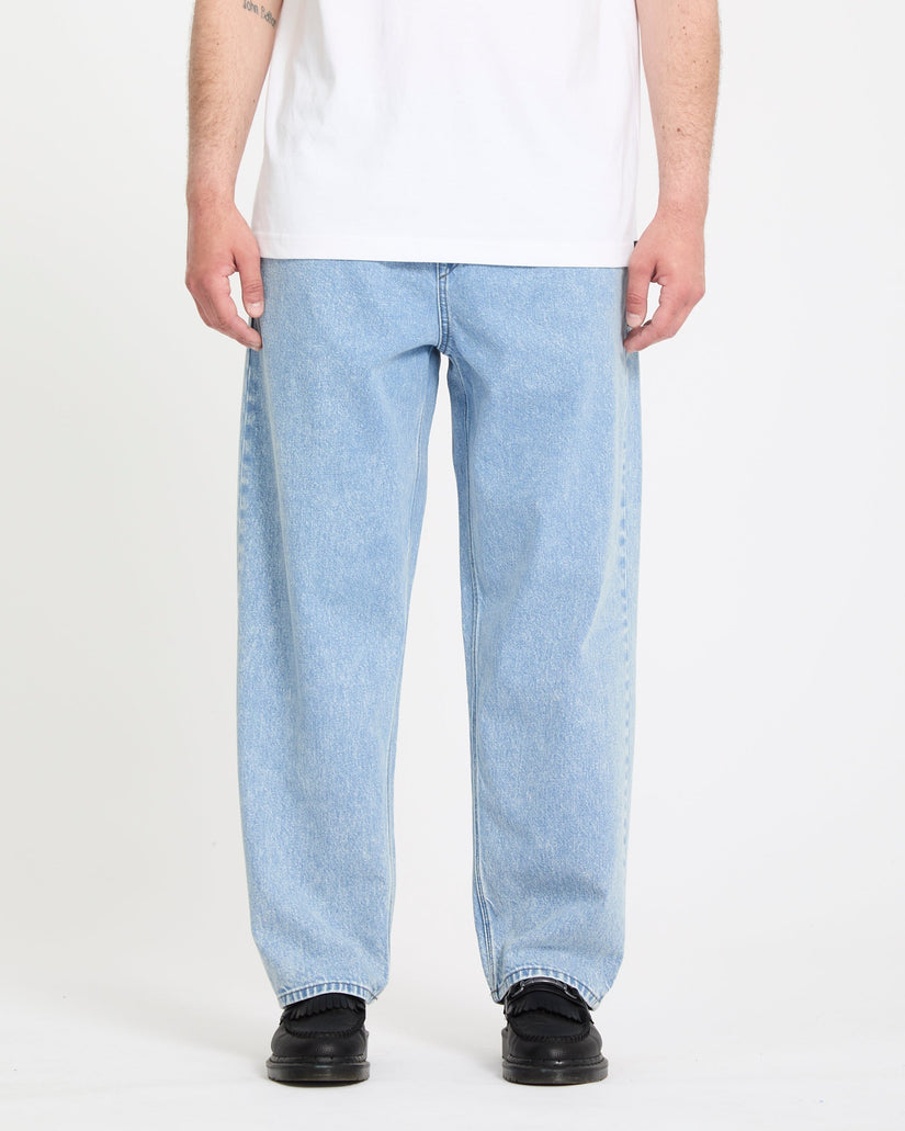 Freazy Loose Elasticated Waist Jeans - Pale Aqua