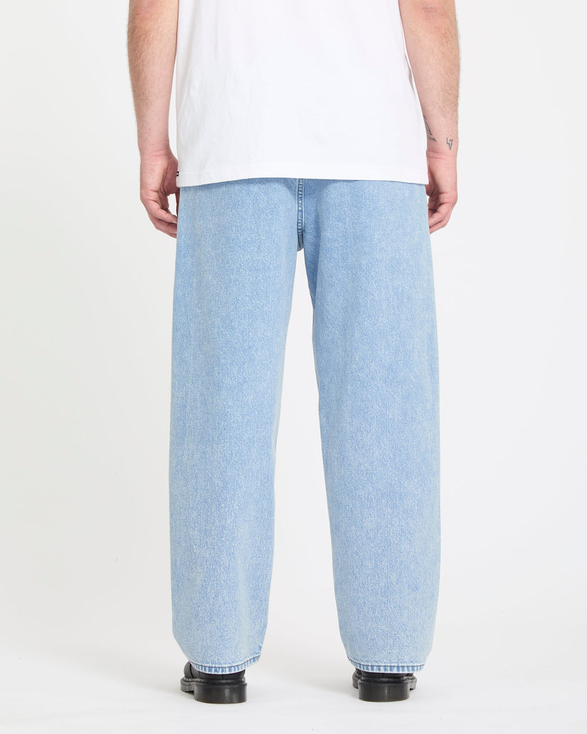 Freazy Loose Elasticated Waist Jeans - Pale Aqua