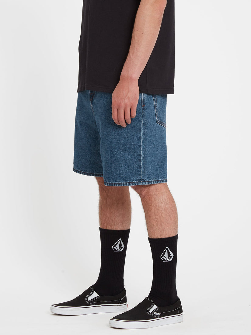 Billow Denim Shorts - INDIGO RIGIDE WASH