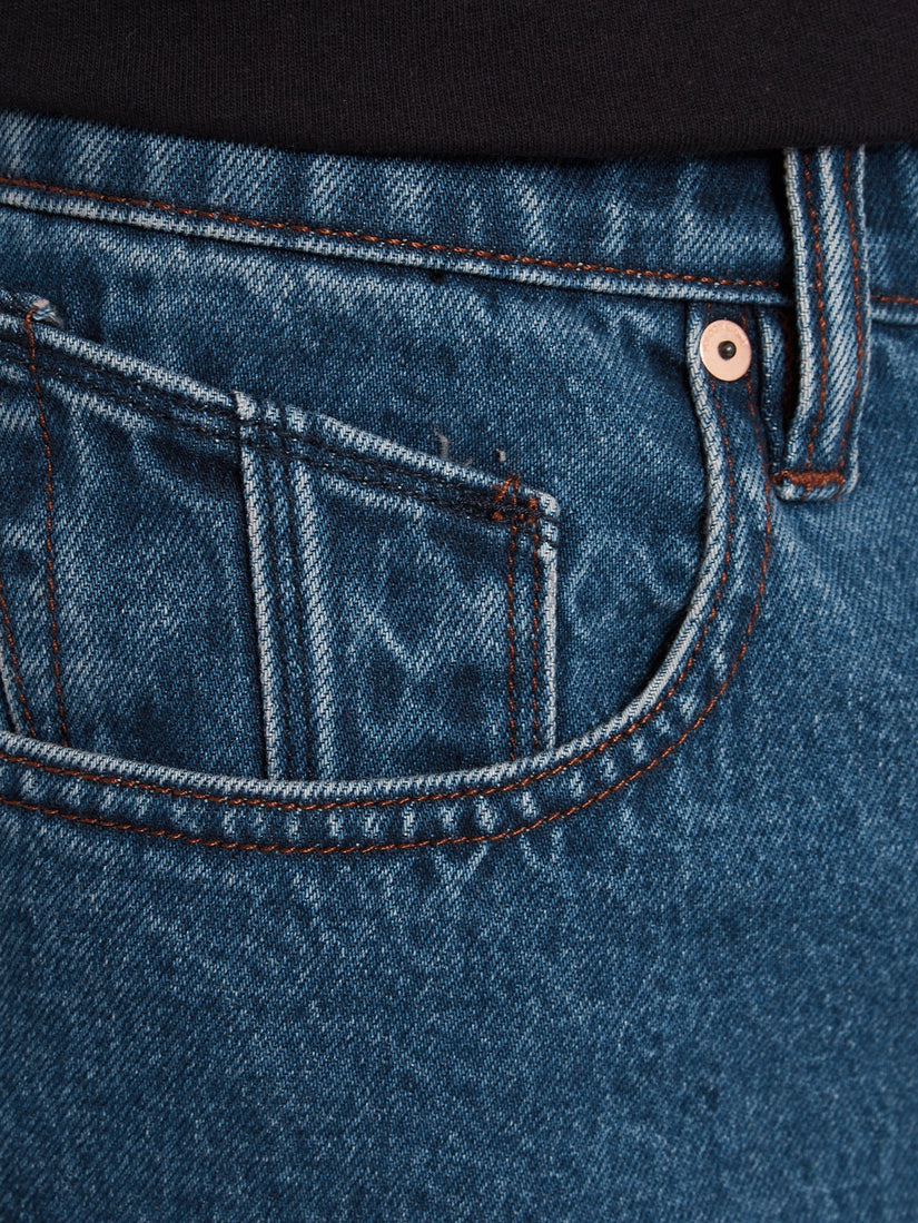 Billow Denim Shorts - INDIGO RIGIDE WASH