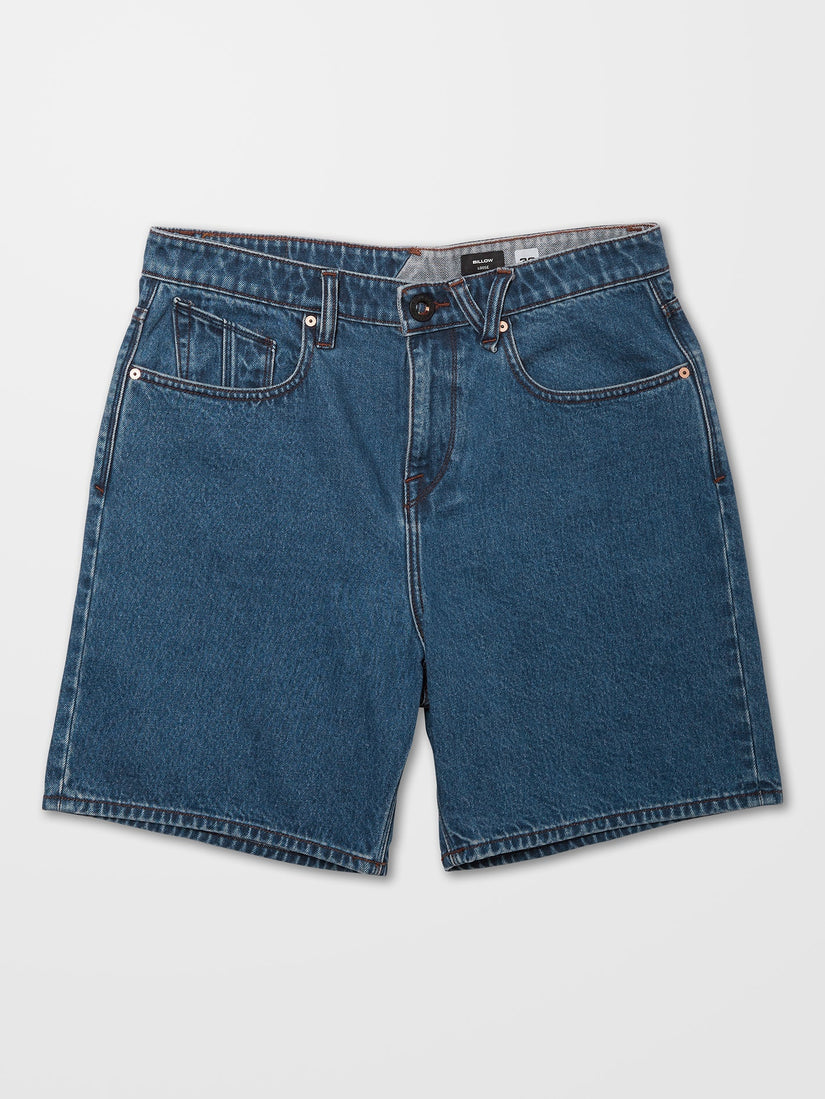 Billow Denim Shorts - INDIGO RIGIDE WASH