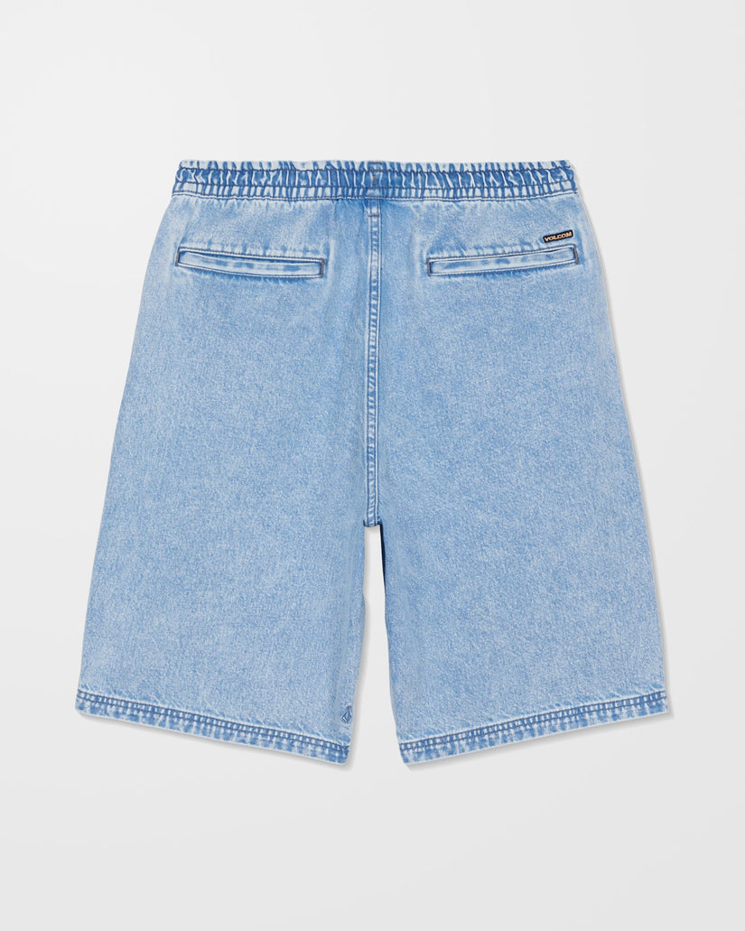 Freazy 22" Denim Elasticated Waist Short - Pale Aqua