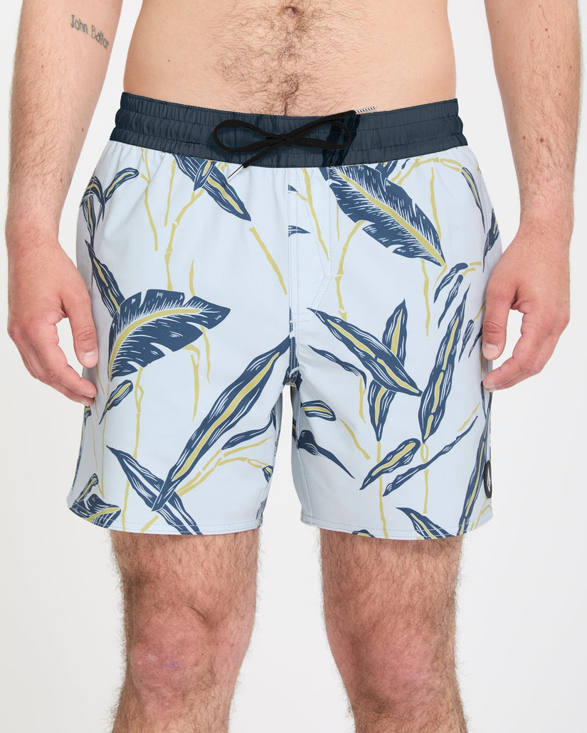 Lido Print Trunk 16" Boardshort - Light Blue Acid