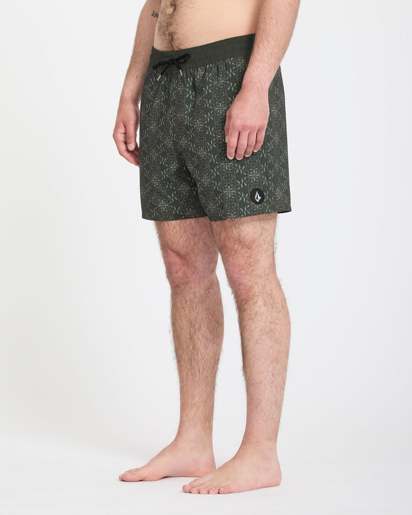 Lido Print Trunk 16" Boardshort - Squadron Green