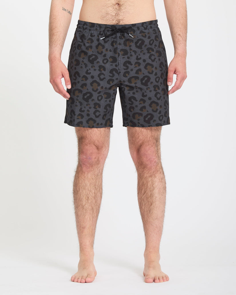 Melange Trunk 17" Boardshort - Asphalt Black
