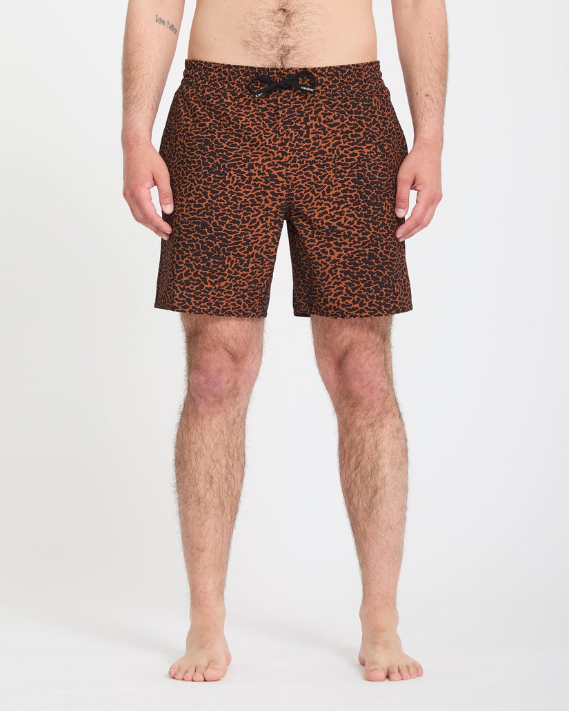 Melange Trunk 17" Boardshort - Brown Horn