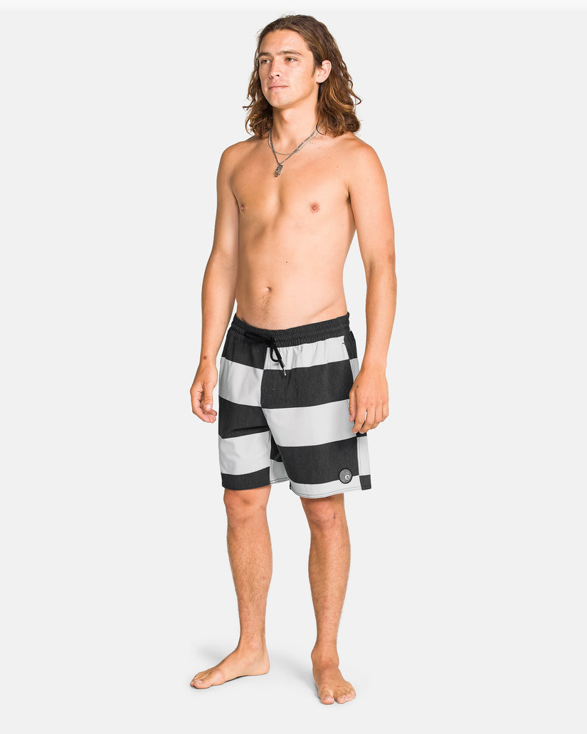 Psyche Cotton Trunk 17" Boardshort - Black