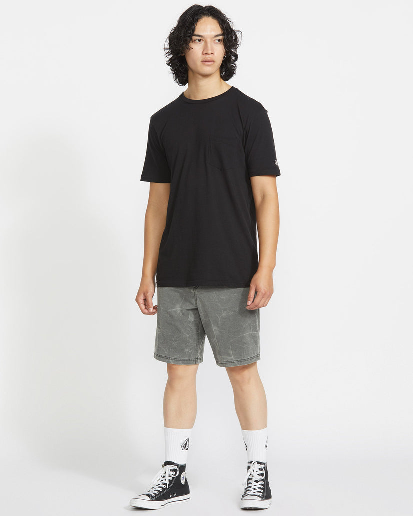 Stone Faded 19" Hybrid Shorts - STEALTH
