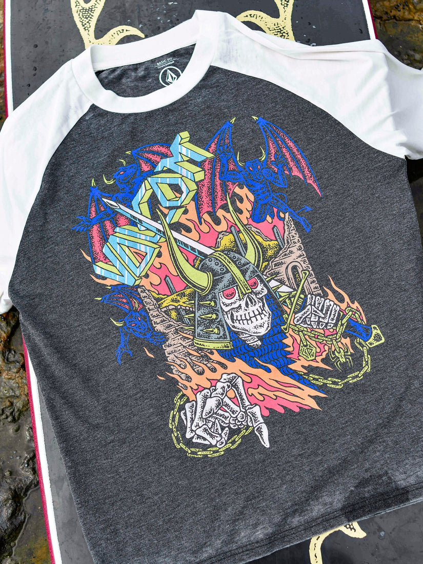 Skate Vitals Collin P Raglan T-shirt - BLACK
