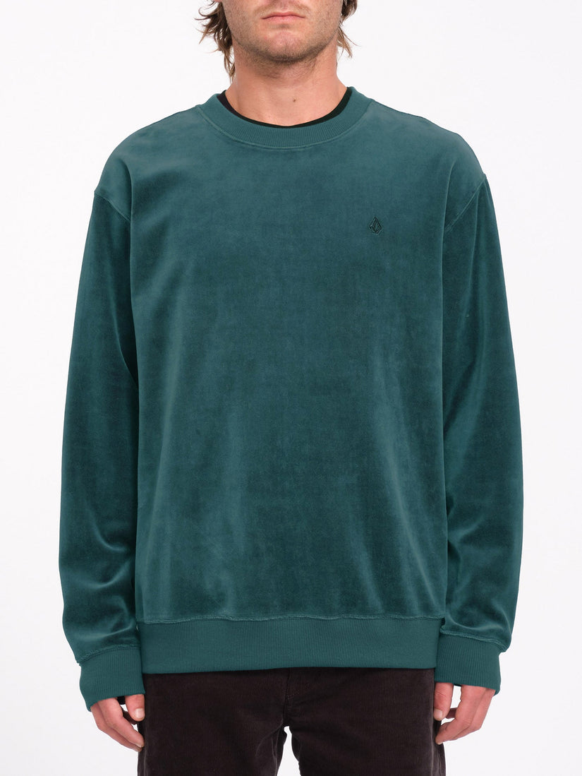 Single Stone Velvet Sweatshirt - Evergreen