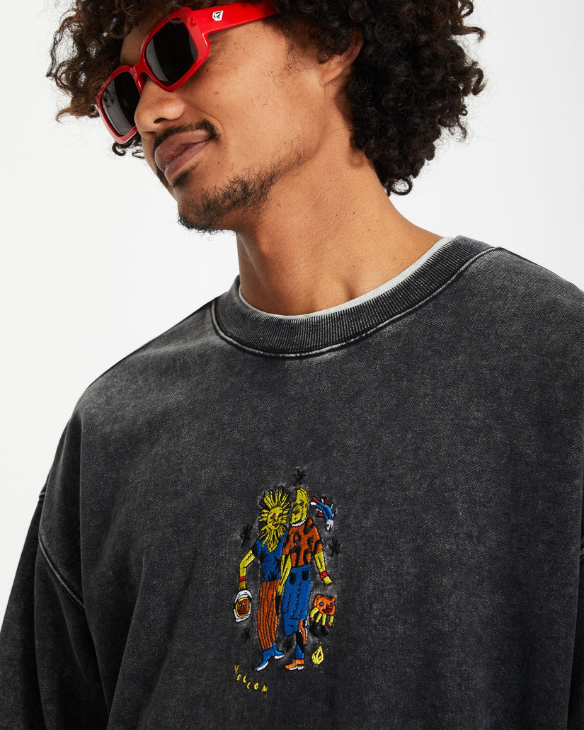 Bob Mollema Pullover - LIGHT ACID BLACK