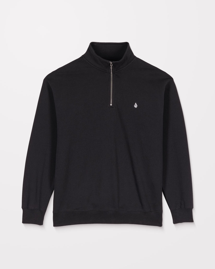 Single Stone Zip-Sweatshirt Mit - Black