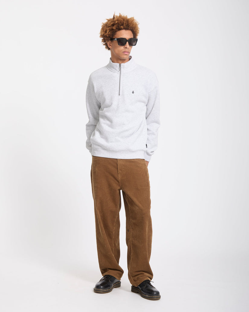 Single Stone Quarter Zip Sweatshirt - Bone Heather