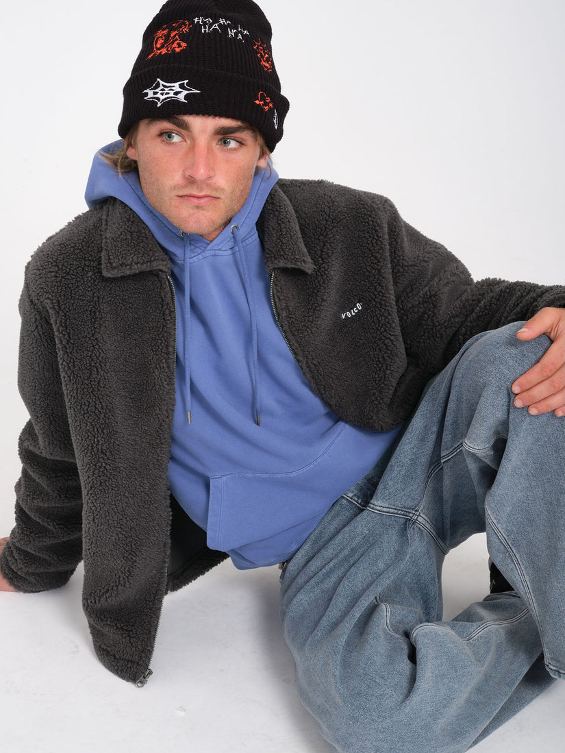 Edwart II Zip Sherpa Jacke - Asphalt Black