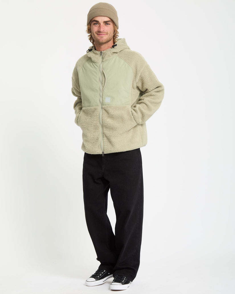 Nomaa Sherpa Kapuzenjacke - Green Tea