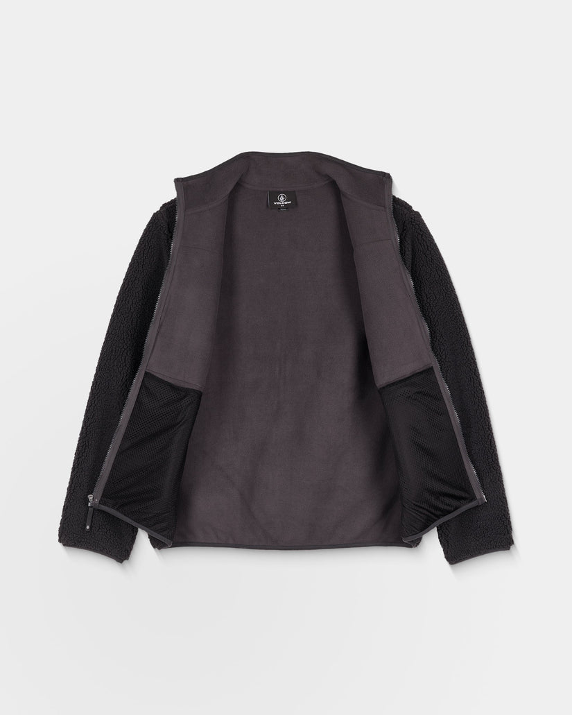 Storm Stone Zip Sherpa Jacket - Asphalt Black