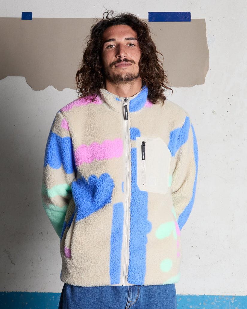 Carrau Fuzzar Zip Sherpa Jacket - Multi