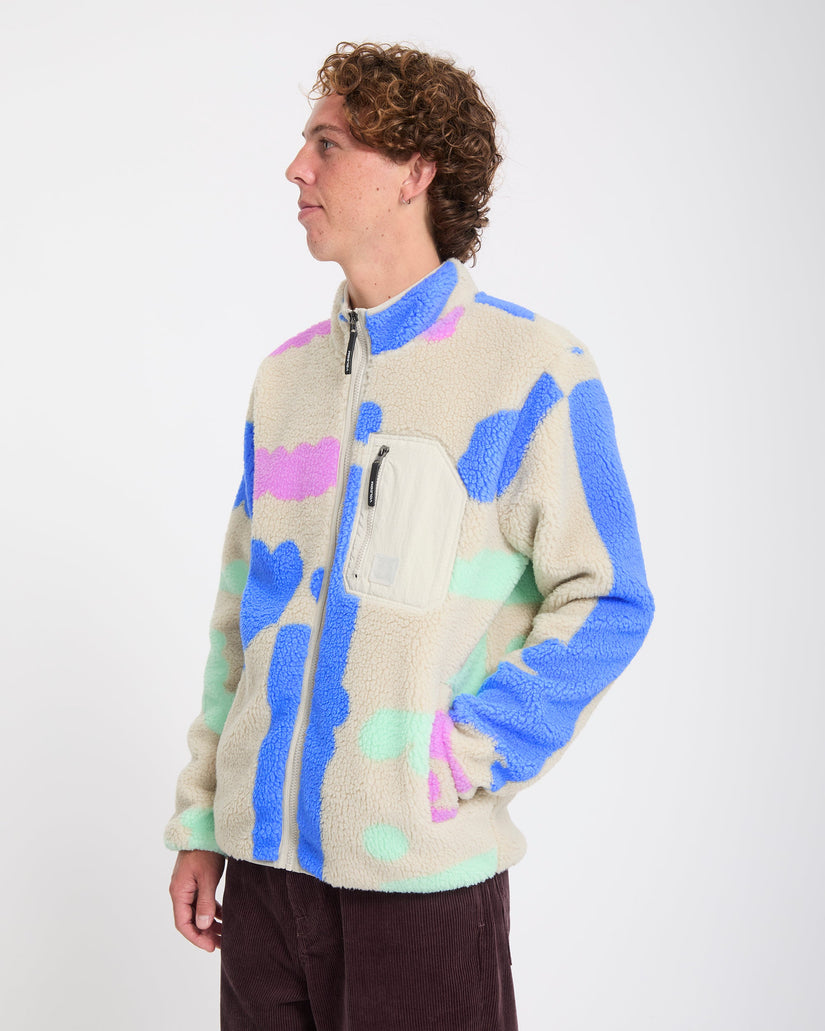 Carrau Fuzzar Zip Sherpa Jacket - Multi
