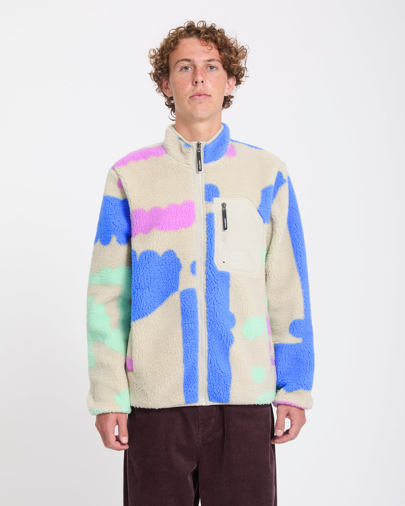 Carrau Fuzzar Zip Sherpa Jacket - Multi