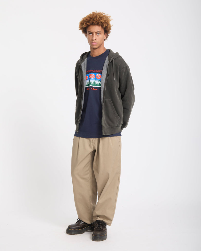 Single Stone Zip Sweatshirt - Rinsed Black