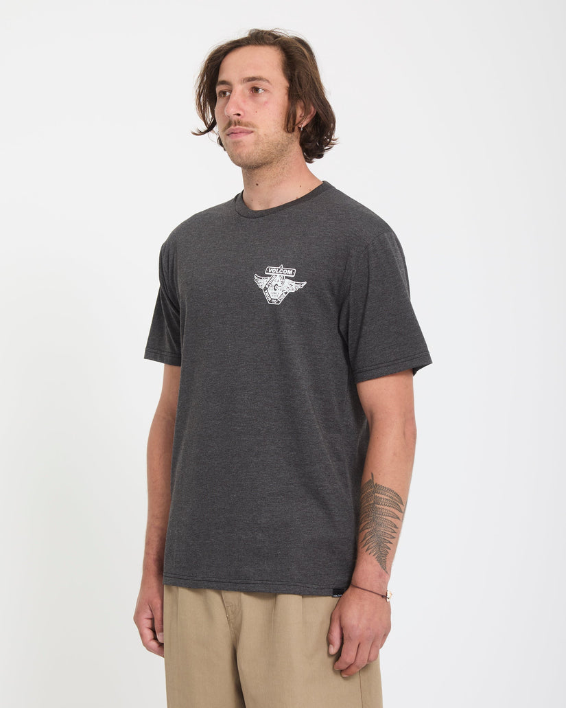 Free Wheel T-Shirt - Heather Black