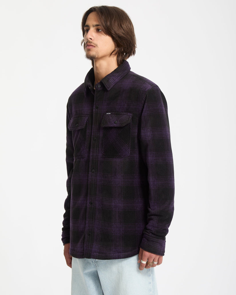 Bowered Hemdjacke - Dark Purple