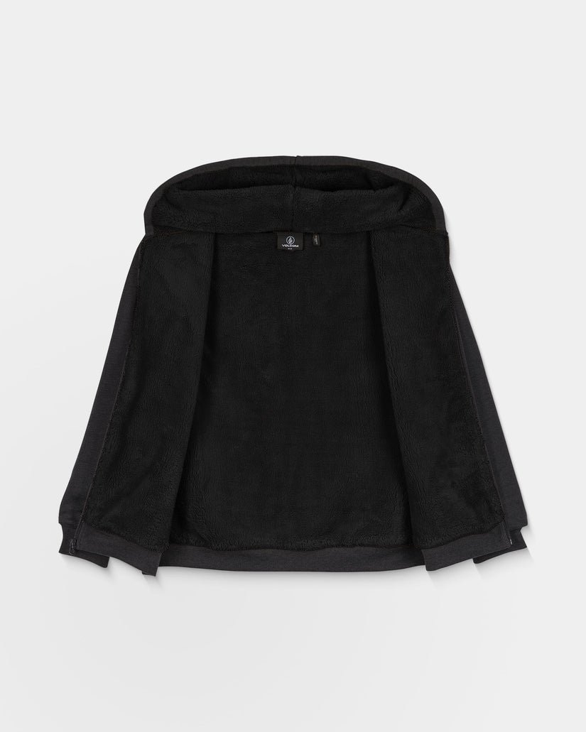 Single Stone Lined Zip Hoodie - Heather Black