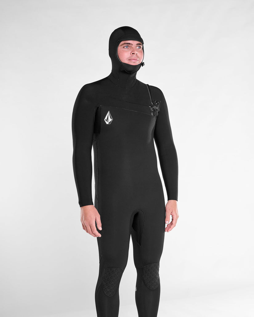 Modulator 4/3Mm Hooded Chest Zip Wetsuit - Black