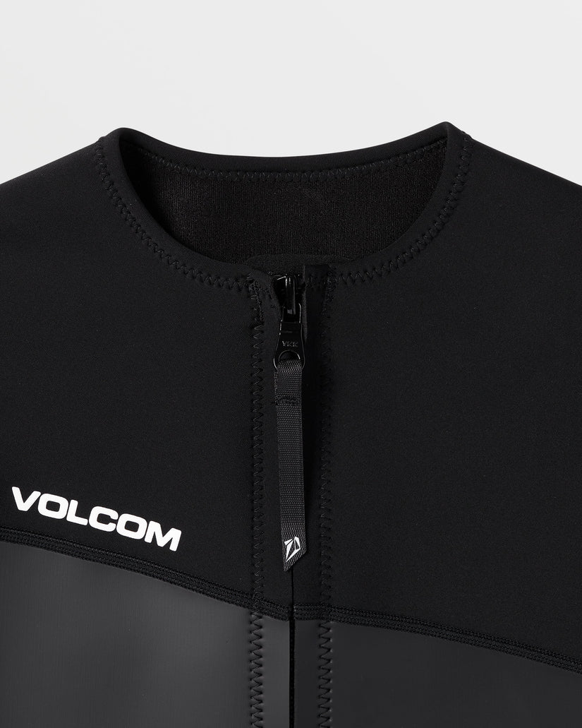 1.5Mm Front Zip Neoprene Jacke - BLACK