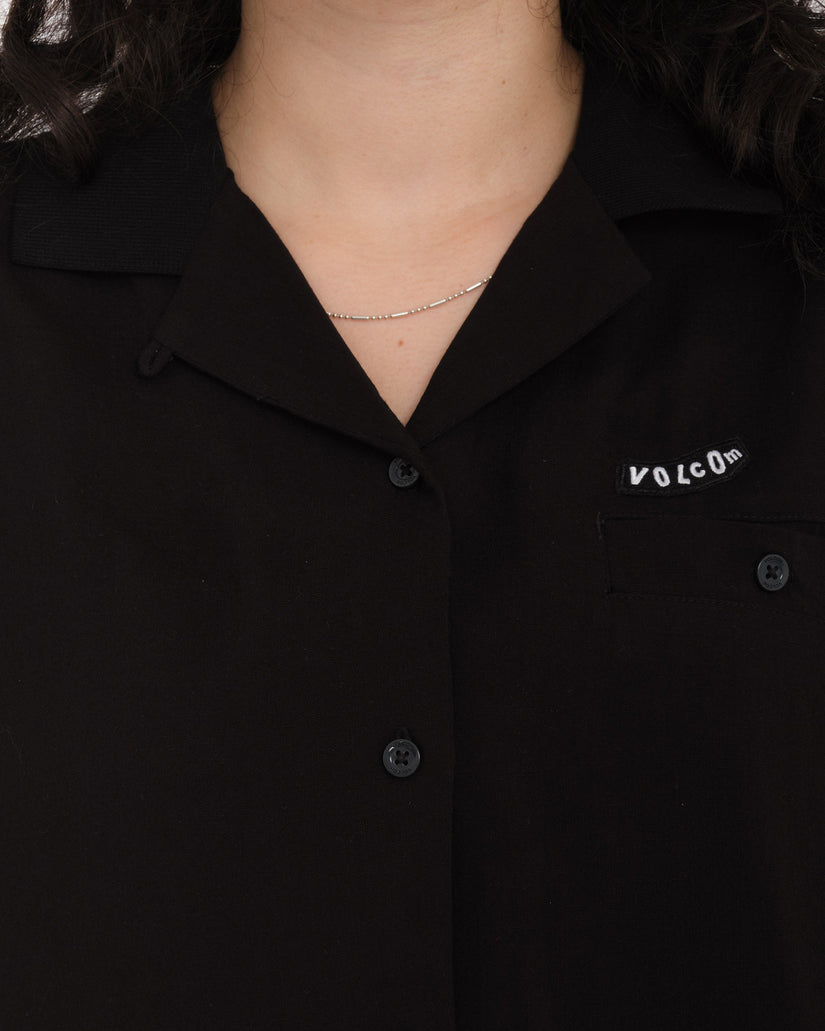 Servistone Woven Top - BLACK