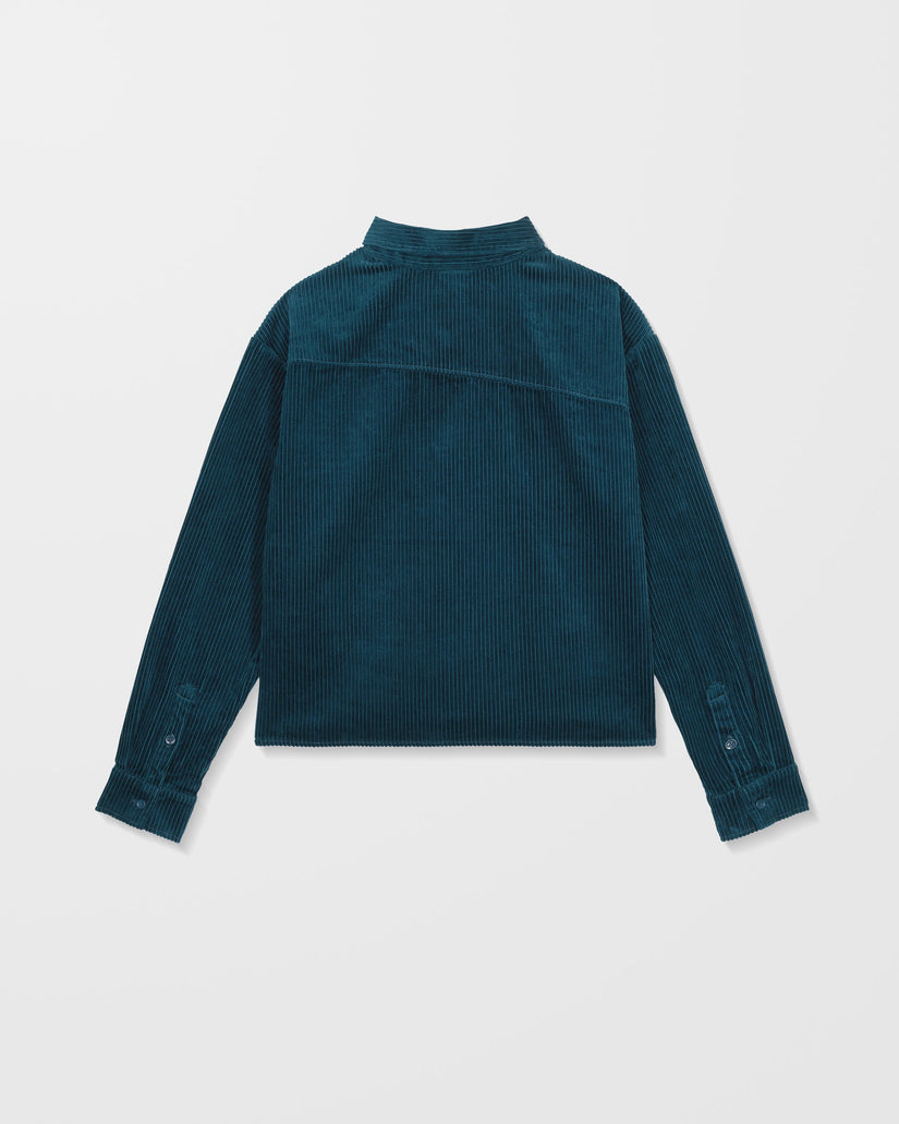 Weellow Cord-Hemd - Emerald Green