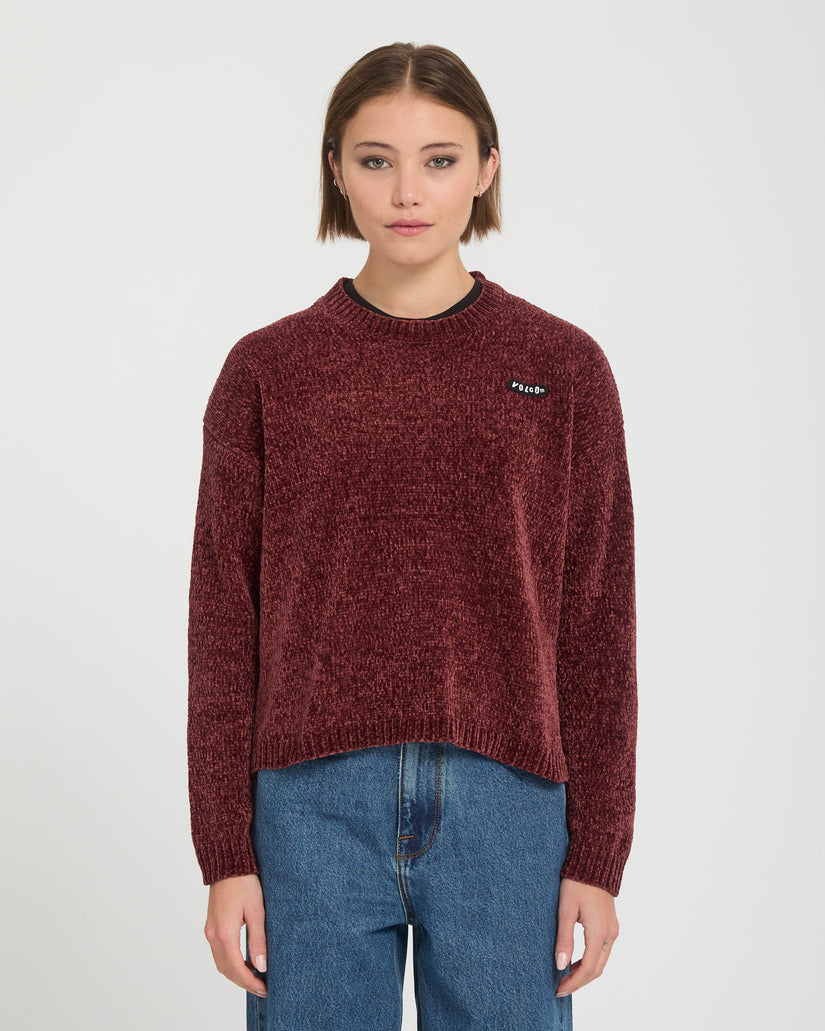 Bubble Tease Sweater - Brick